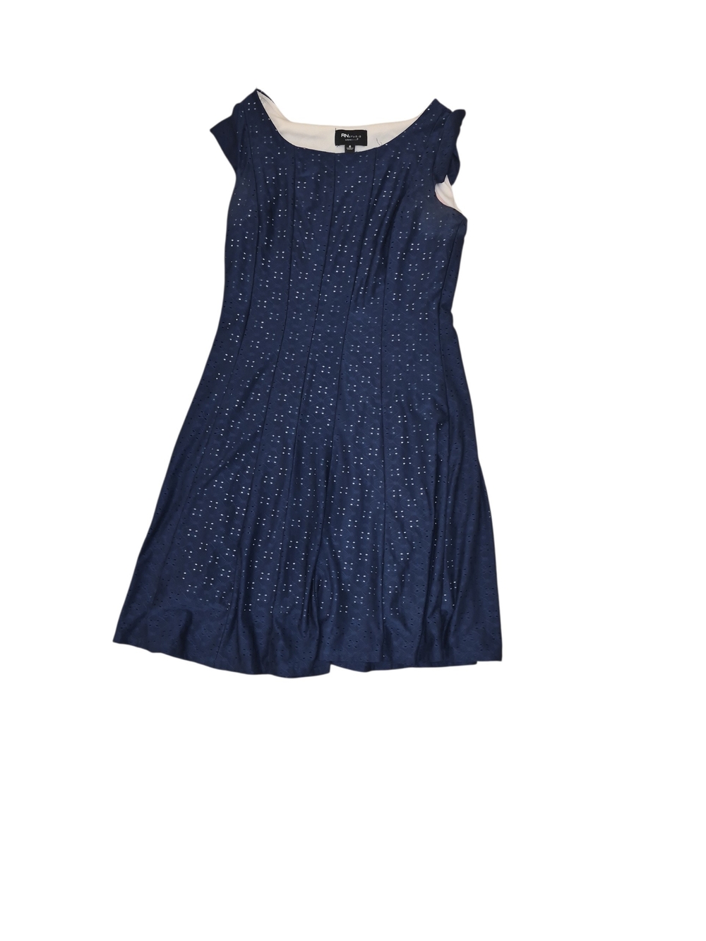Ronni Nicole Navy A-Line Sleeveless Dress with Sparkle Accents